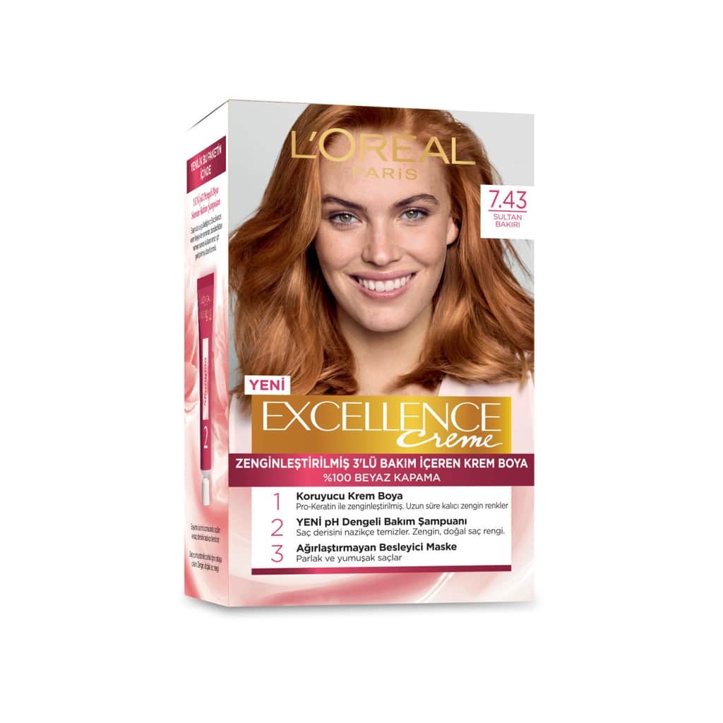 L'Oréal Paris Excellence Sultan Copper Hair Dye 7.43 - 1