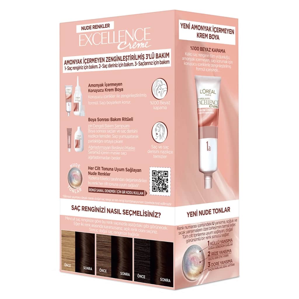 L’Oréal Paris Excellence Nude Hair Dye Dark Brown 3U 1 pcs - 3