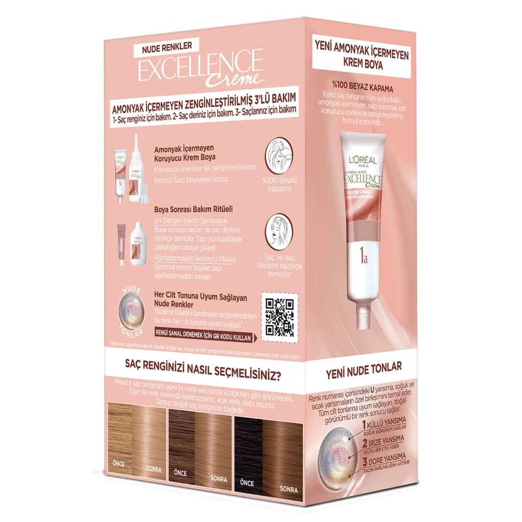 L’Oréal Paris Excellence Nude Hair Dye Dark Blonde 8U 1 pcs - 3