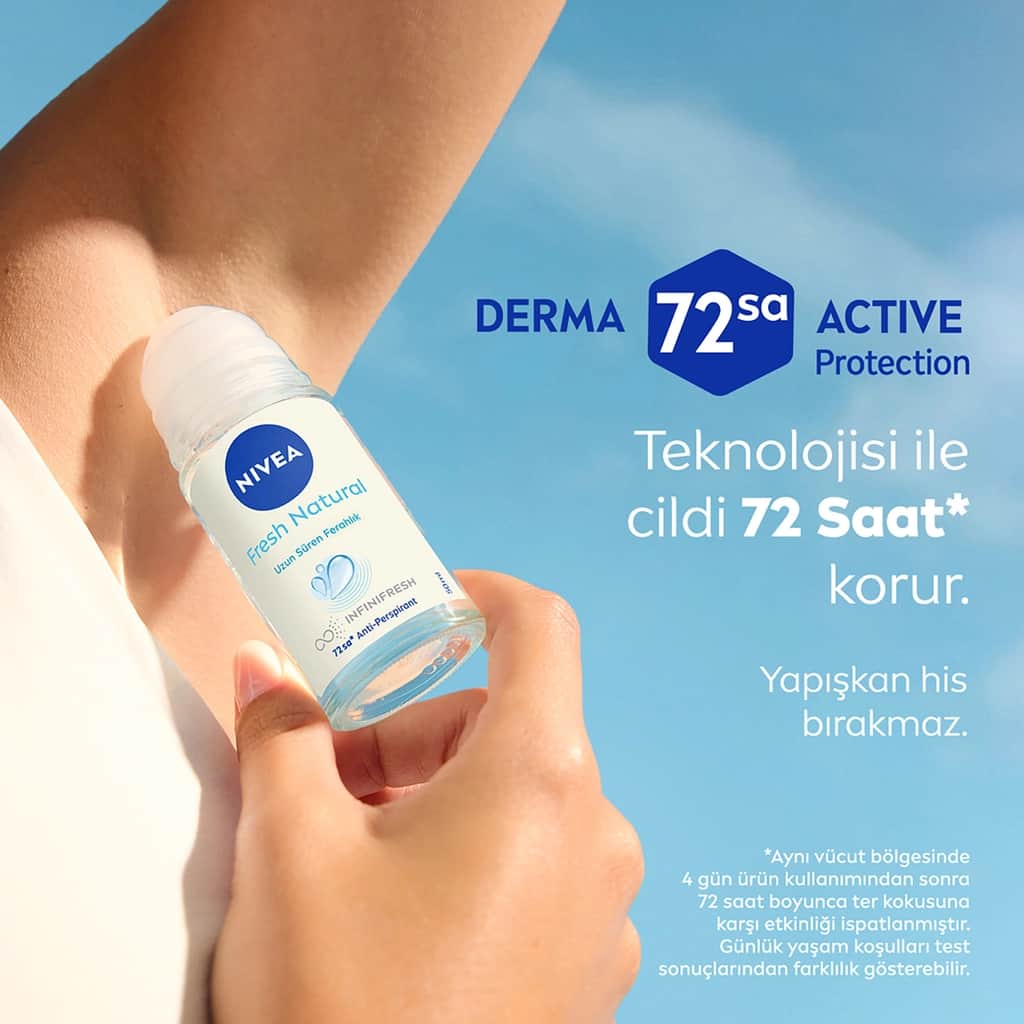 Nivea Women's Roll-On 50 ml + Mini Roll-On 25 ml Black&White Invisible Clear 50 ml + 25 ml - 3