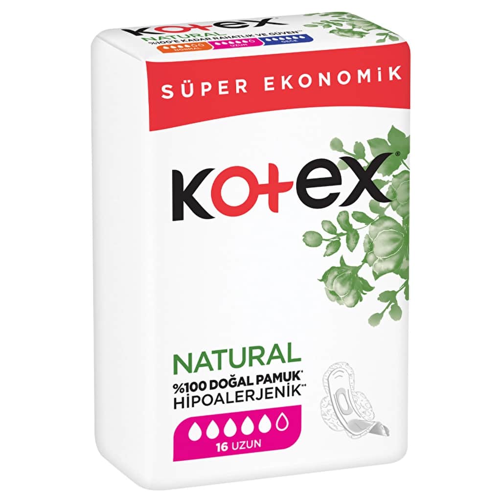 Kotex Natural Ultra Quadro Sanitary Pad Long 16 pcs - 1