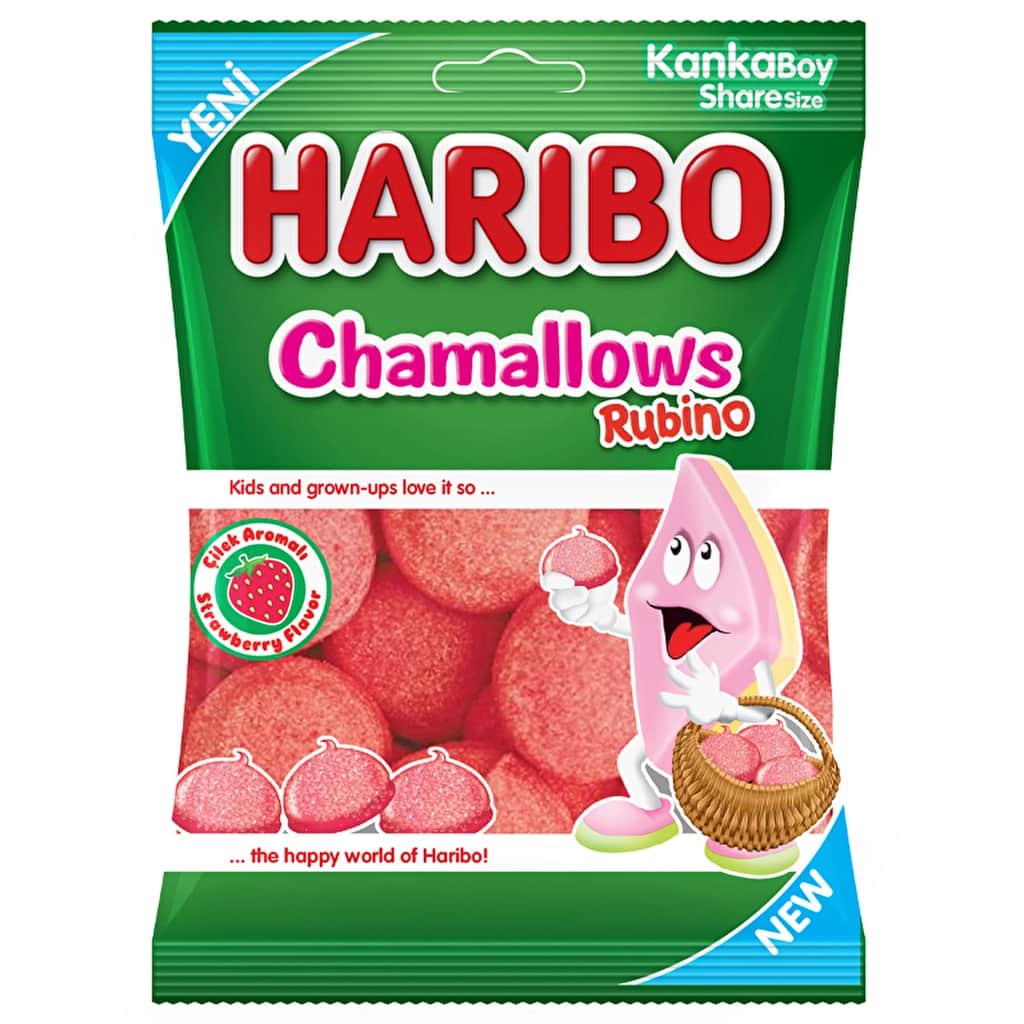 Haribo Chamallows Rubino Strawberry Flavored Marshmallow 70 gr - 1