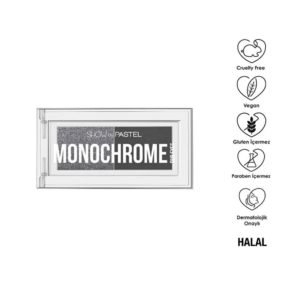 Show By Pastel Monochrome Duo Eyes Dual Eyeshadow Palette 32 blackout - 1