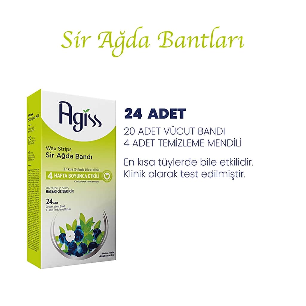 Agiss Sensitive Skin Wax Strips with Vitamin E & Moringa - 24 pcs - 3