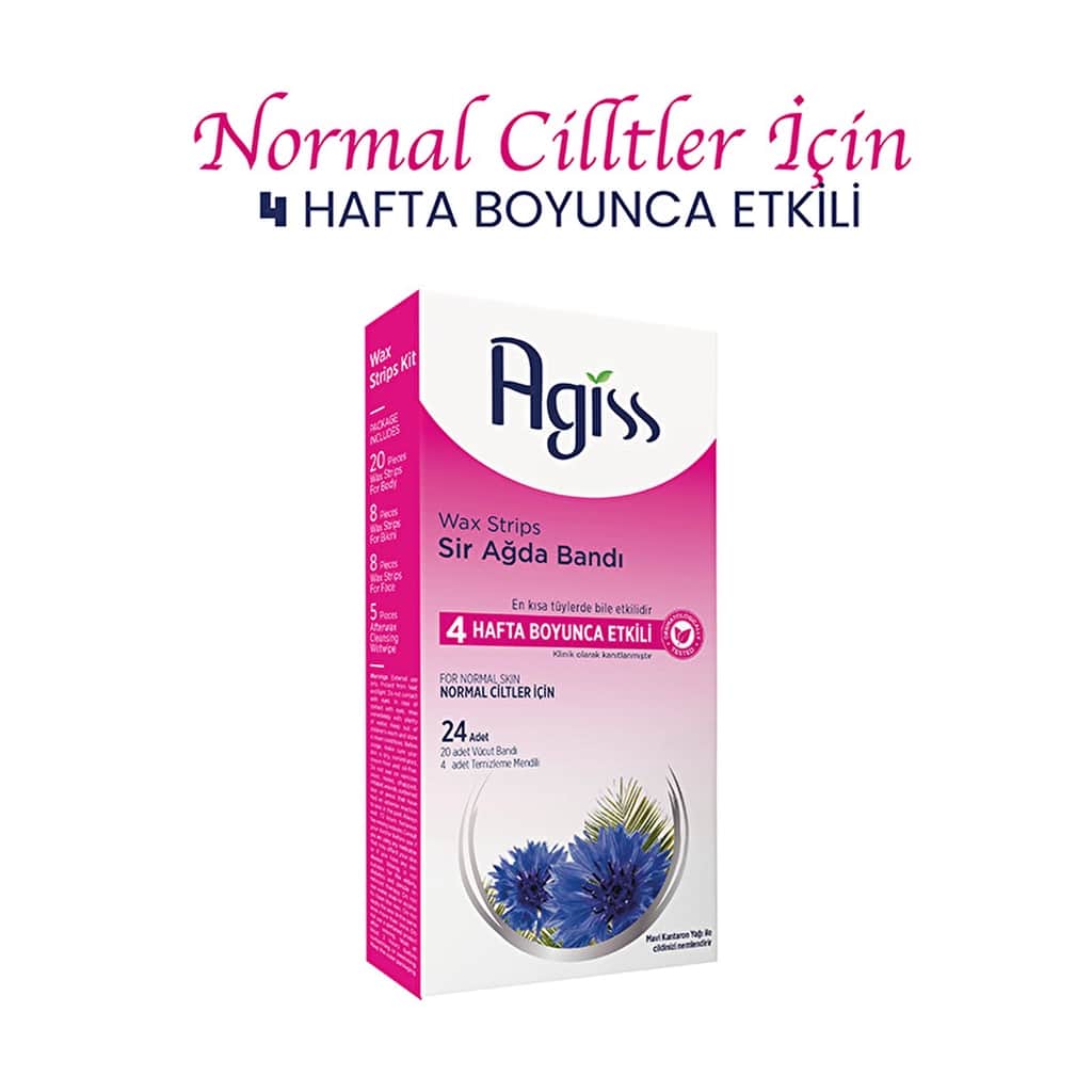 Agiss Wax Strips for Legs & Body - 24 Normal Skin Waxing Tapes - 2