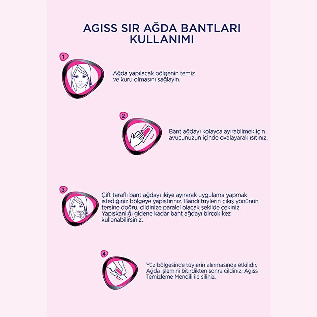 Agiss Sirli Facial Wax Strips for Normal Skin with Vitamin E - 28 Pcs - 3