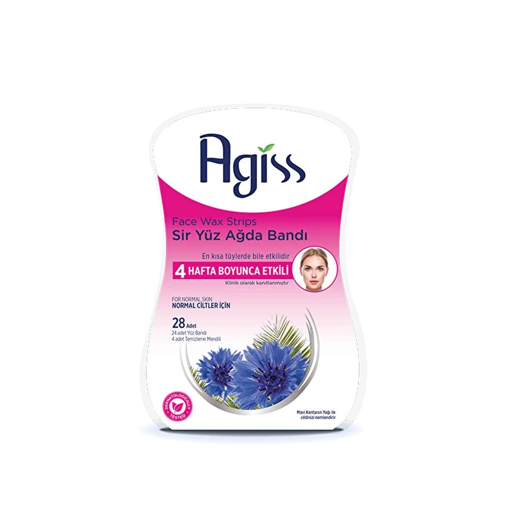 Agiss Sirli Facial Wax Strips for Normal Skin with Vitamin E - 28 Pcs - 1