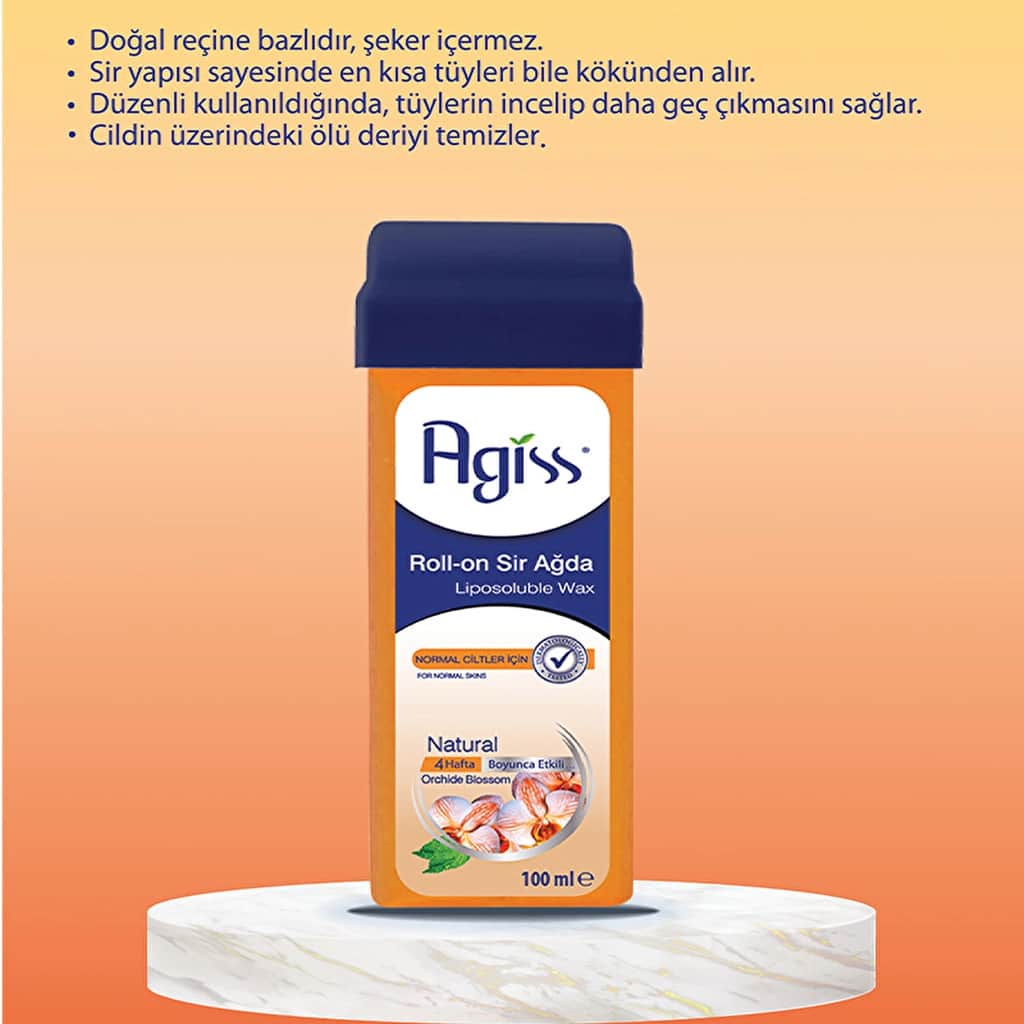 Agiss Natural Roll-On Wax for Normal Skin - 100ml Hair Remover - 2