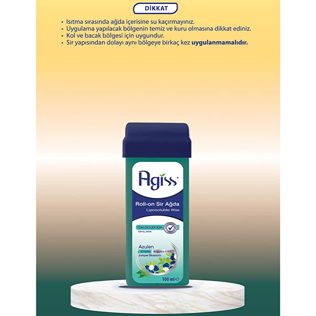 Agiss Natural Azulen Roll-On Wax for All Skin Types - 100ml - 3