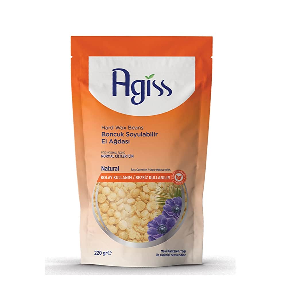 Agiss Natural Bead Wax for Normal Skin - Easy 220g Hair Removal - 1