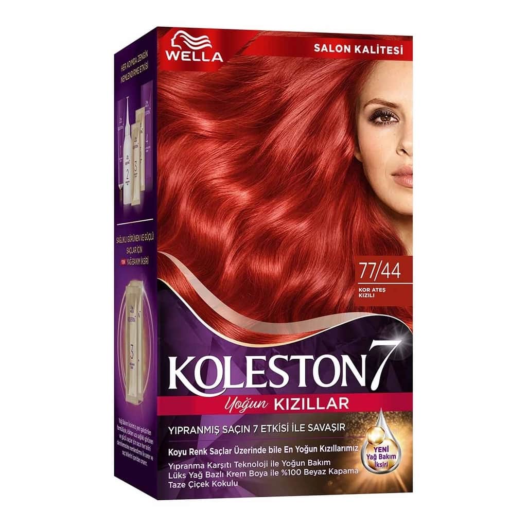 Wella Koleston Supreme Hair Dye 77/44 flame Red - 2