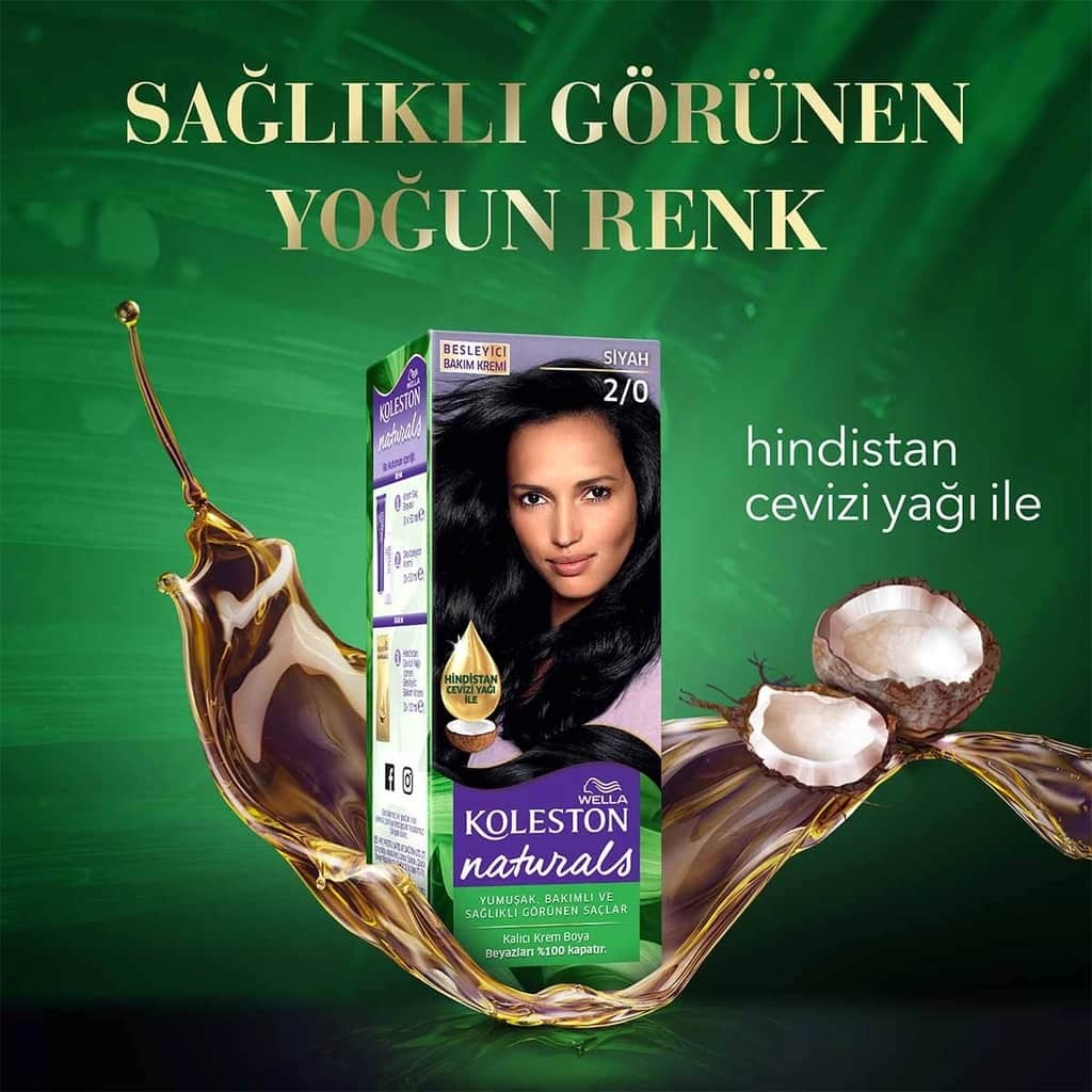 Wella Koleston Naturals Hair Dye 2/0 black - 6