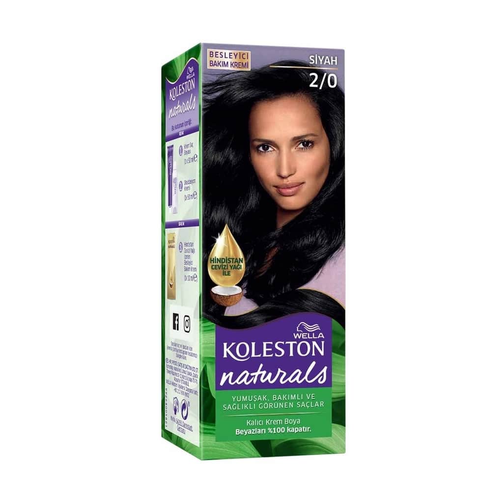 Wella Koleston Naturals Hair Dye 2/0 black - 2