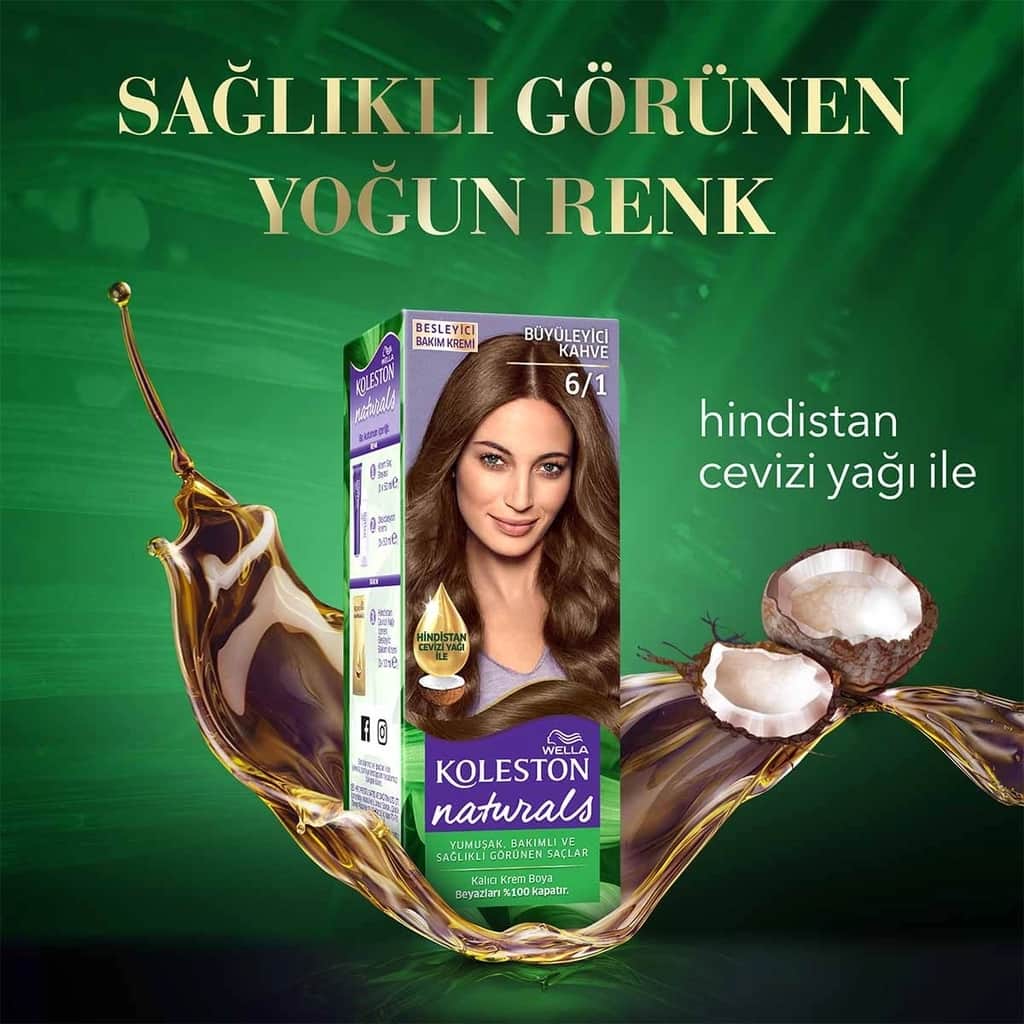 Wella Koleston Naturals Hair Dye 6/1 fascinating Brown - 6