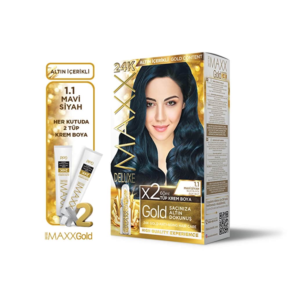 Maxx Deluxe Golden Beauty Hair Dye 1.1 blue Black - 2