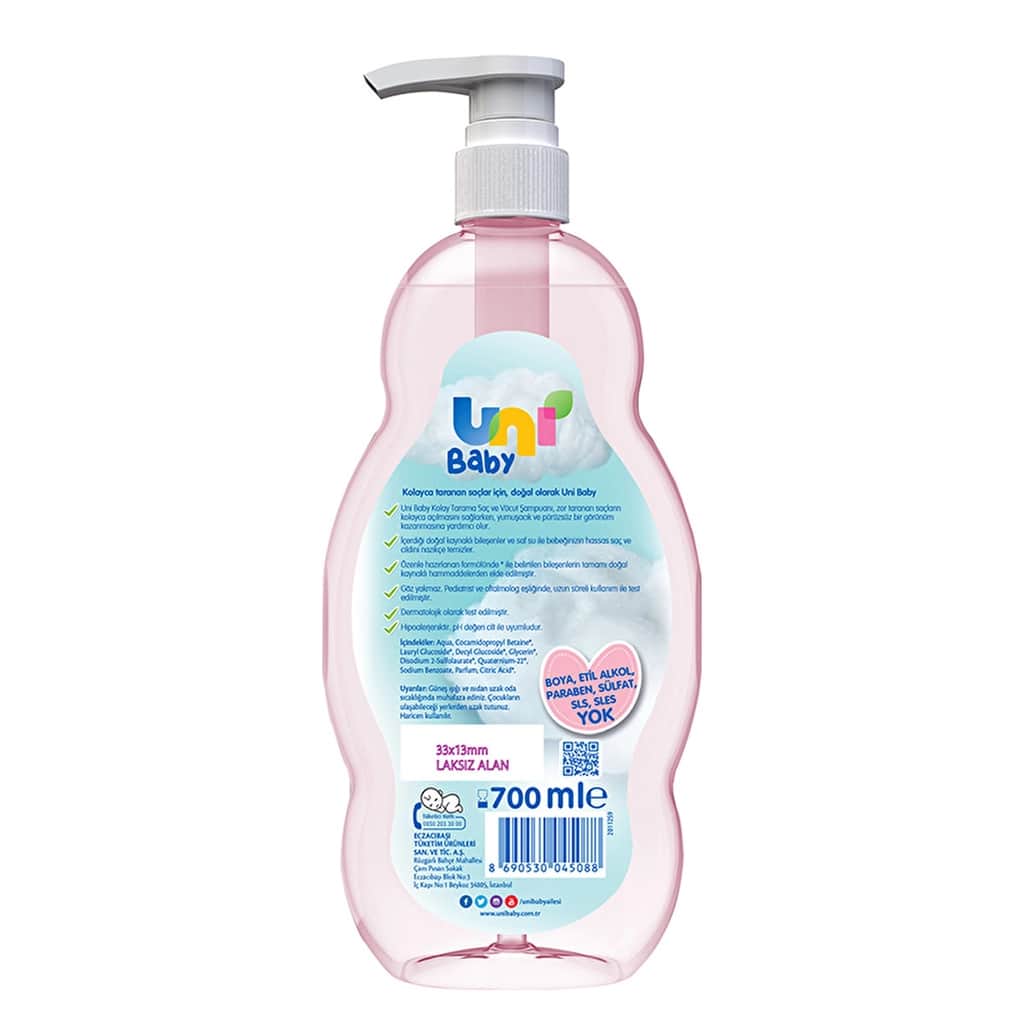 Uni Baby Easy Combing Hair And Body Shampoo 700 ml - 3