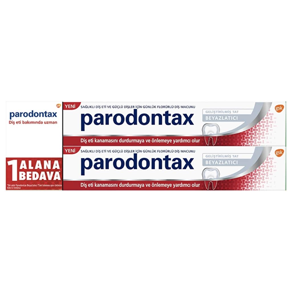 Parodontax Whitening Toothpaste 75ml - 1+1 Gum Protection - 1