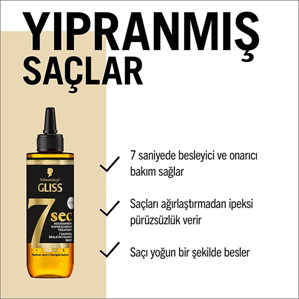 Gliss 7 sec - 7 seconds Express Nourishing Liquid Cream 200 ml - 3