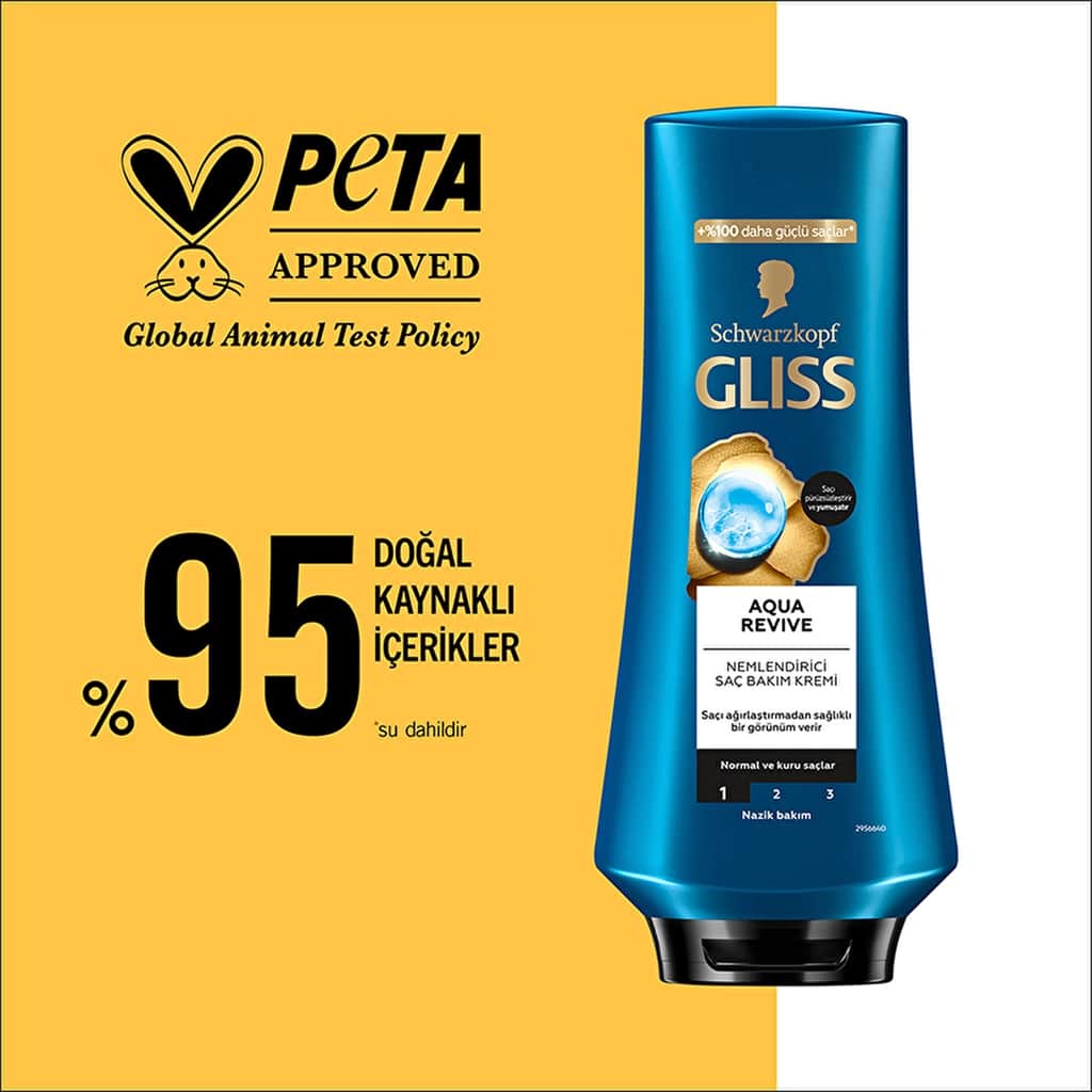 Gliss Aqua Revive Moisturizing Conditioner - With Hyaluron And Seaweed Extract 360 ml - 2