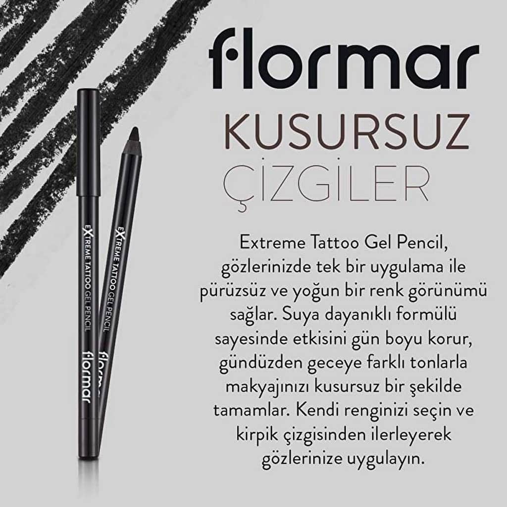 Flormar Extreme Tattoo Waterproof Gel Eyeliner 006 Onyx Matte - 4
