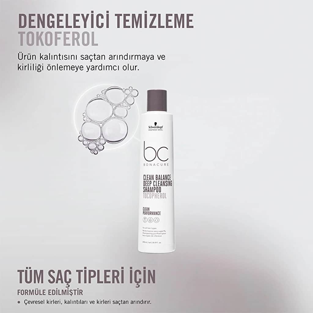 Bonacure Vegan Deep Cleansing Shampoo for All Hair Types 250ml - 3