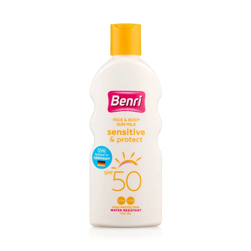 Benri Sensitive Skin Sun Milk 50 SPF - Water-Resistant Protection - 1