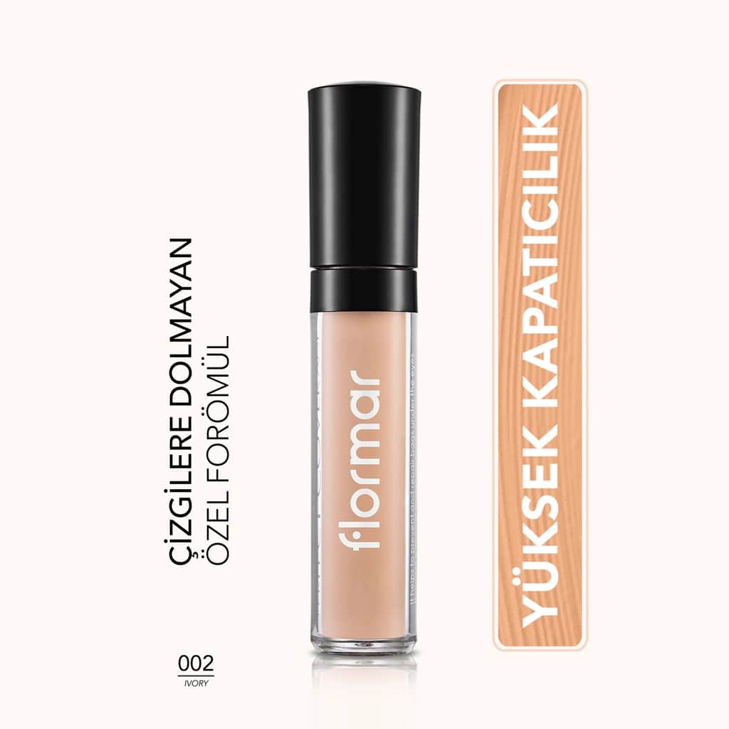 Flormar Perfect Coverage Lightweight Concealer 002 ivory: Warm Undertone - 1