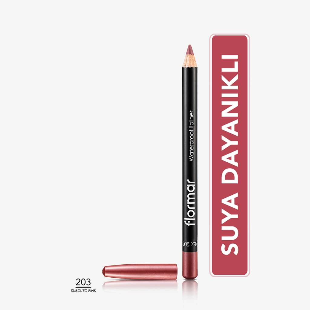 Flormar Waterproof And Intensely Pigmented Matte Lip Pencil 203 subdued Pink - 1