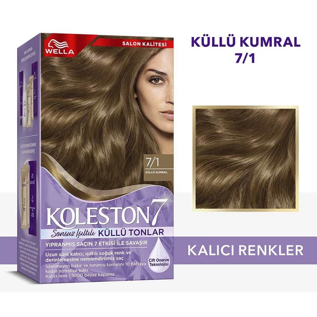 Wella Koleston Supreme Hair Dye 7/1 ash Blonde (infinite Shining Ash Tones) - 1