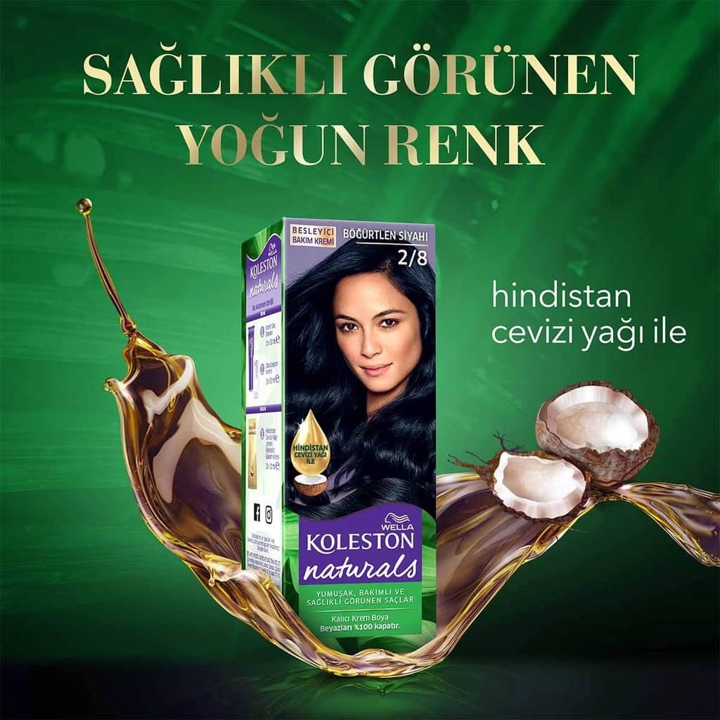 Wella Koleston Naturals Hair Dye 2/8 black Berry - 6