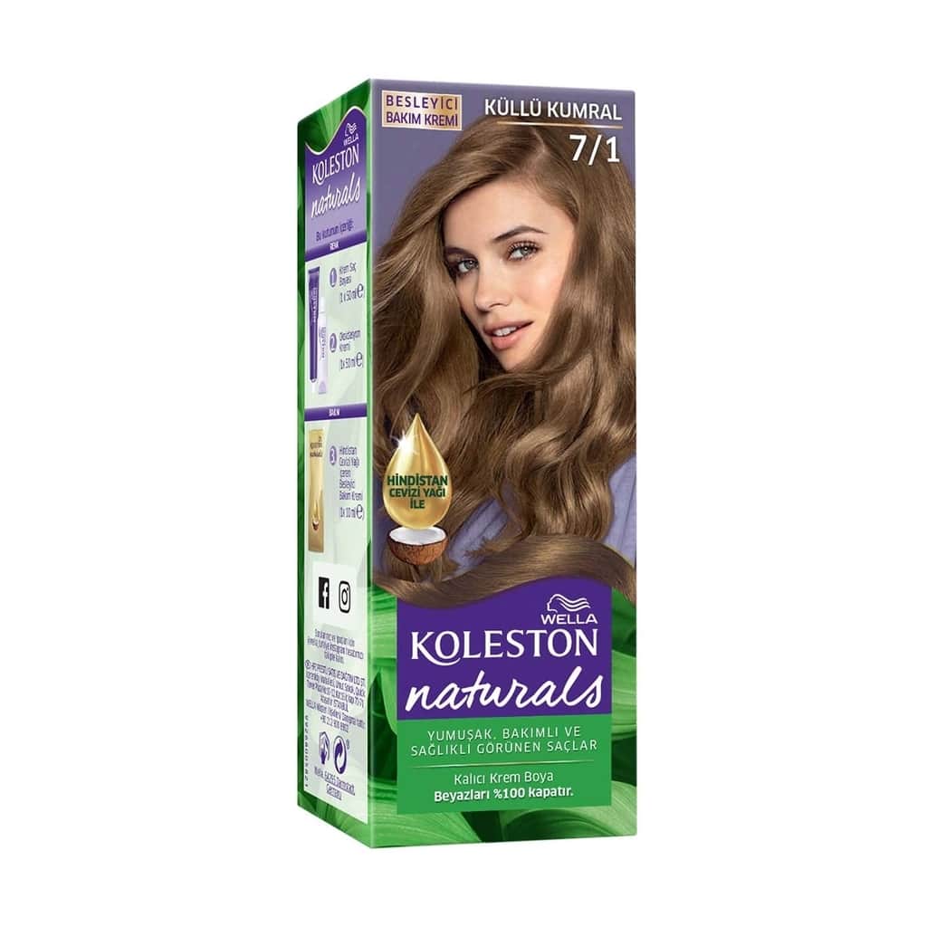 Wella Koleston Naturals Hair Dye 7/1 ash Blonde - 2