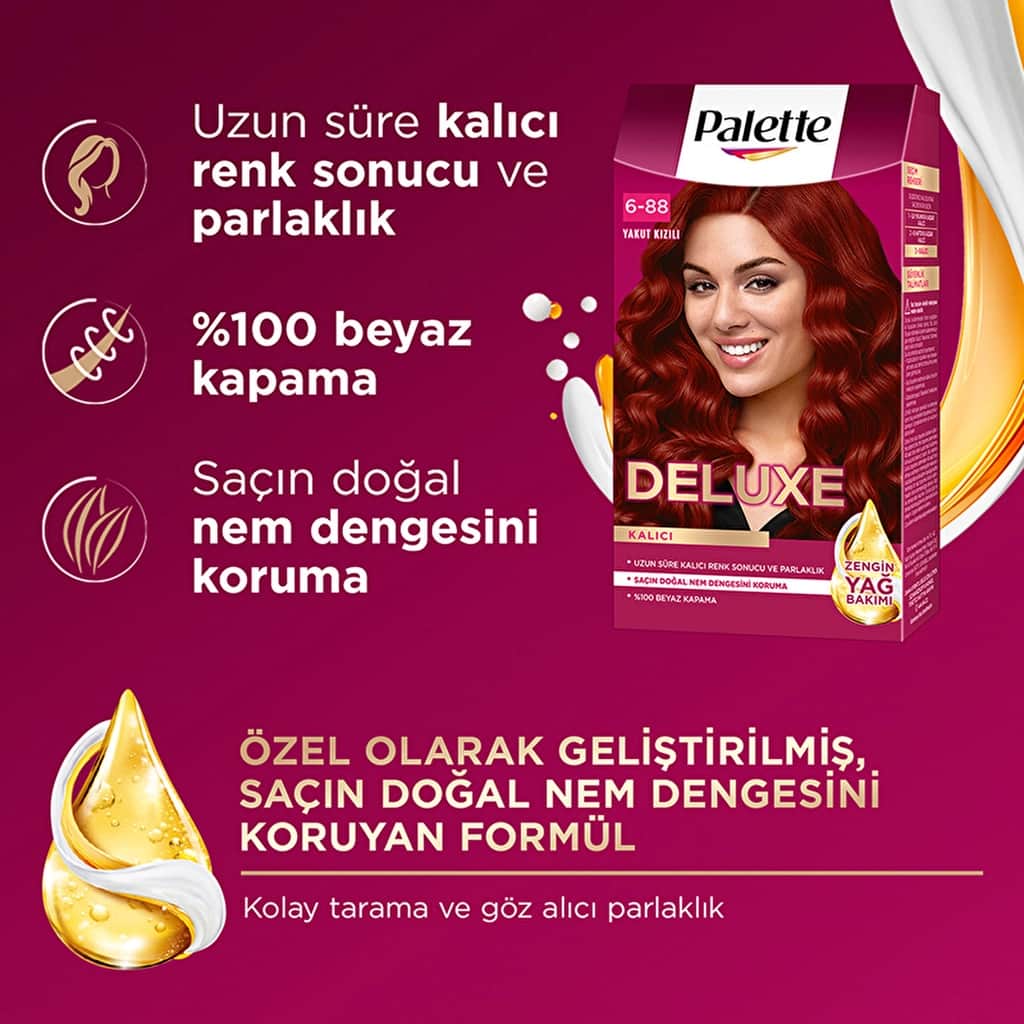 Palette Deluxe Hair Dye 6-888 ruby Red - 3