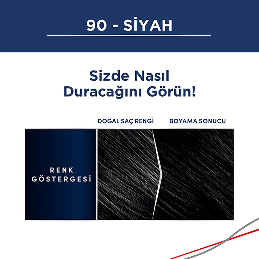 Men Perfect Hair Dye 90 black - 6