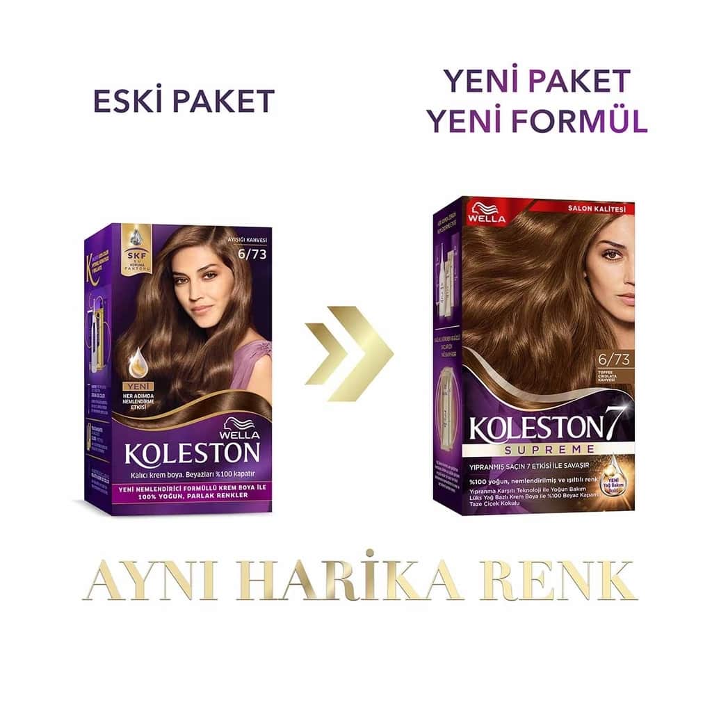 Wella Koleston Supreme Hair Dye 6/73 toffee Chocolate Brown - 3