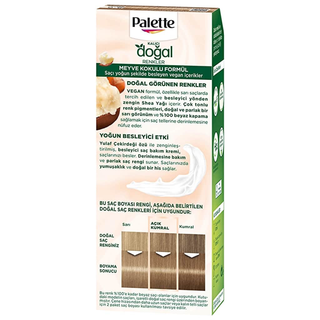 Palette Permanent Natural Colors Hair Dye 8-0 honey Foam - 3