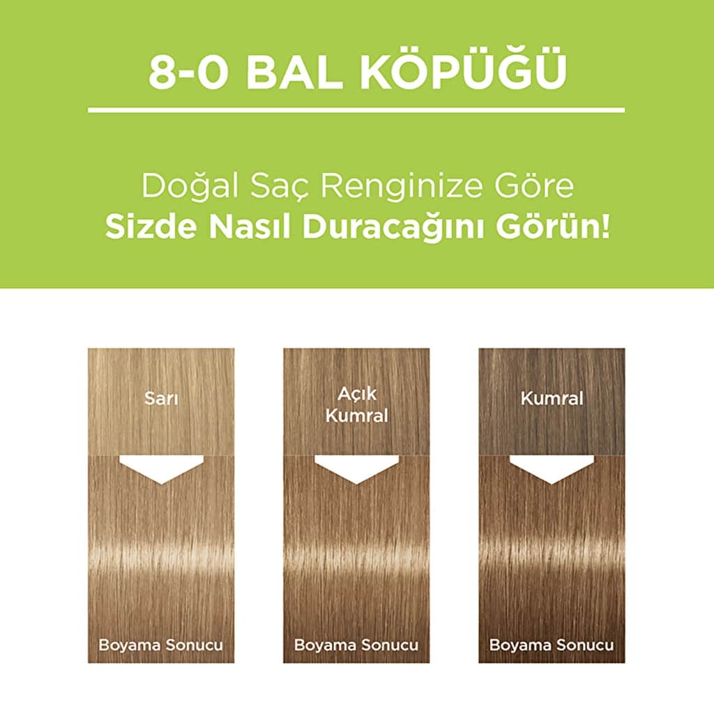 Palette Permanent Natural Colors Hair Dye 8-0 honey Foam - 6