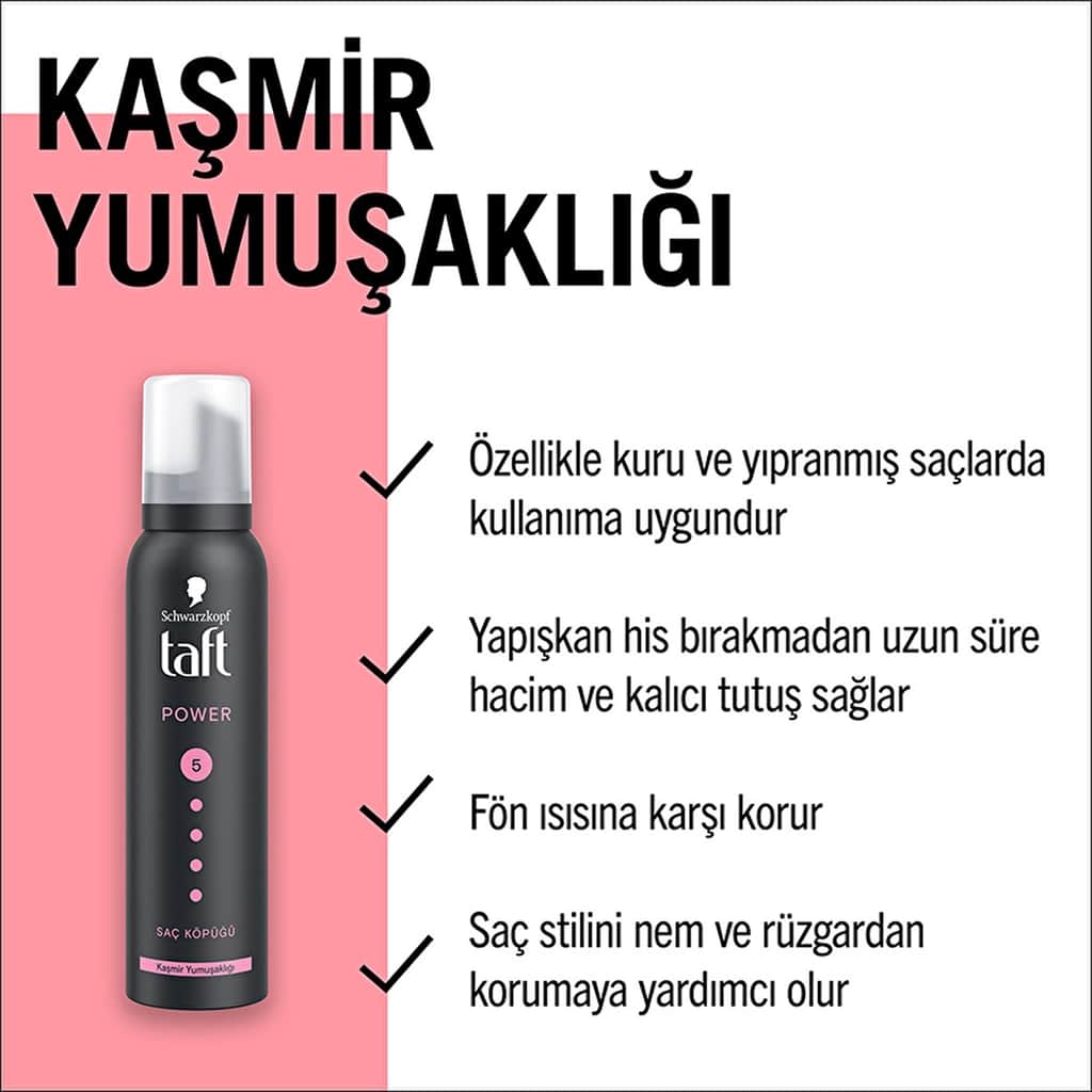 Taft Power Cashmere Hair Mousse 150 ml - 3