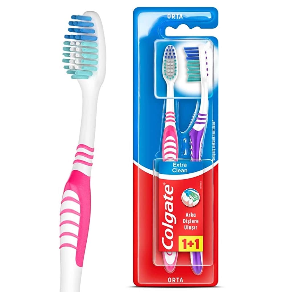 Colgate Extra Clean 1+1 toothbrush Medium - 2