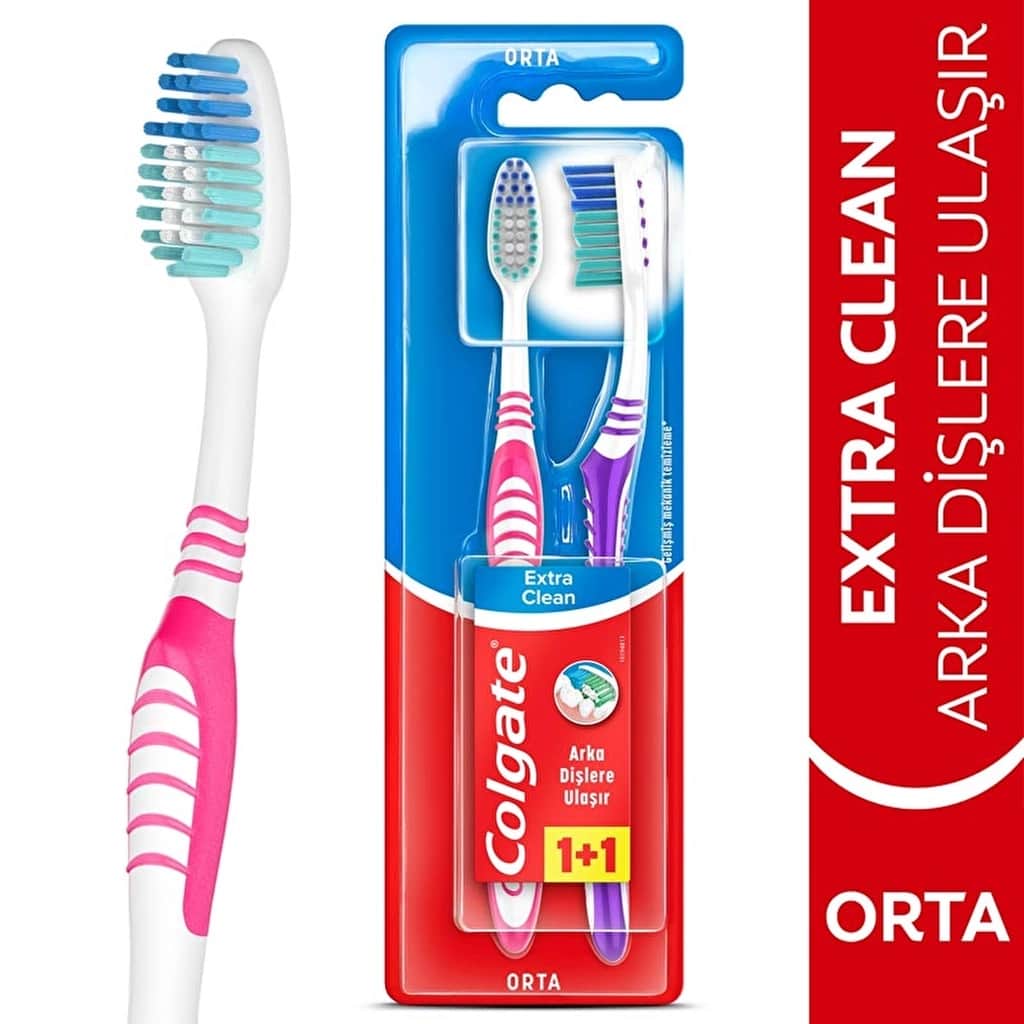Colgate Extra Clean 1+1 toothbrush Medium - 1