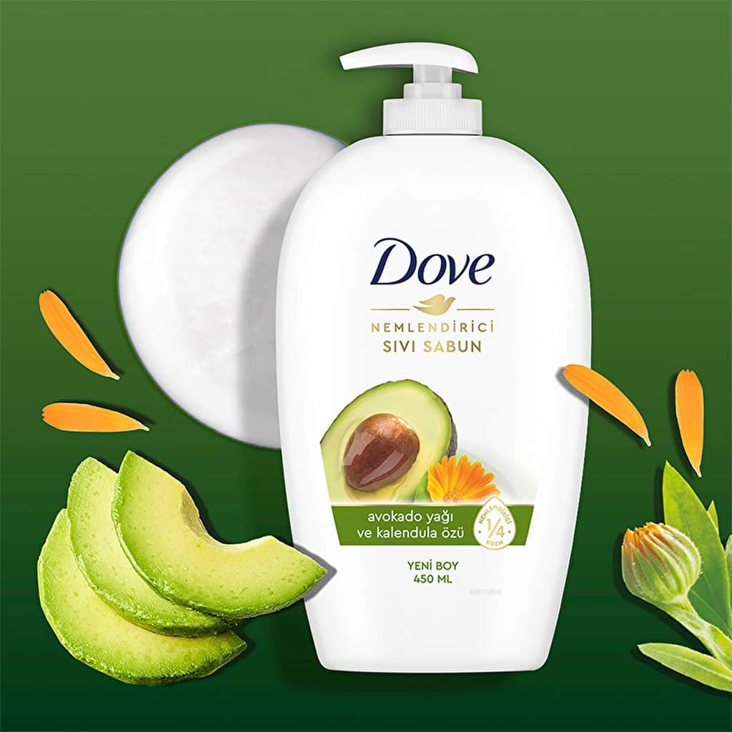 Dove Avocado Oil & Calendula Extract Liquid Soap 450 ml - 3