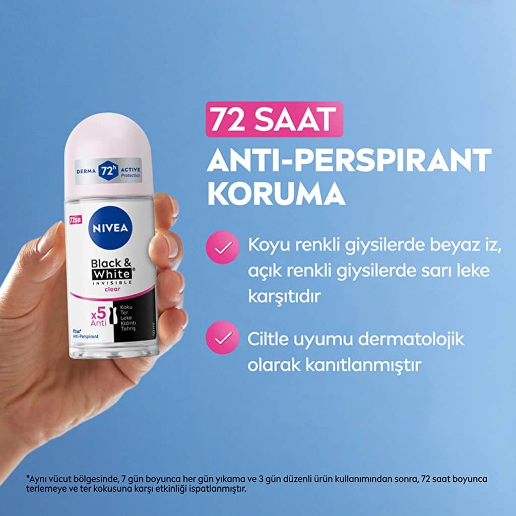 Nivea Black-white Invisible Women Roll On 50 ml - 4