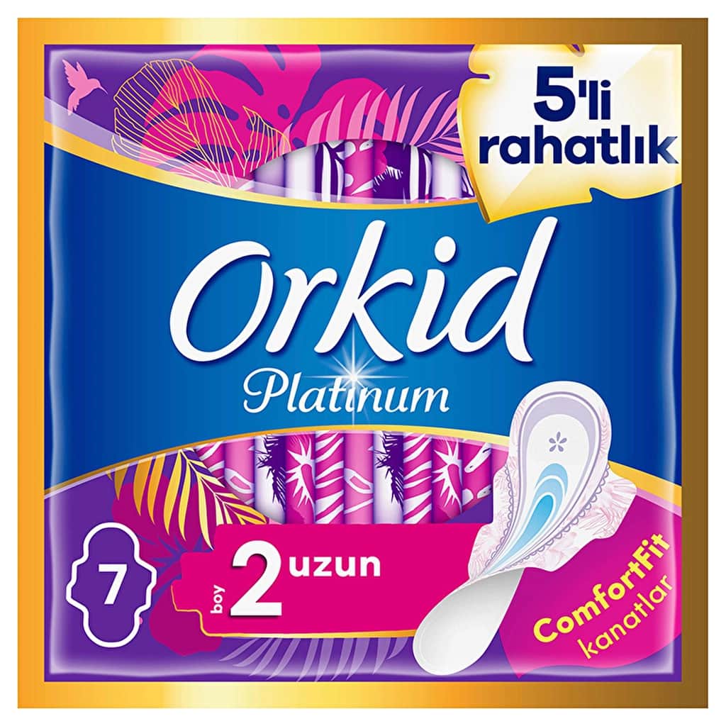 Orkid Platinum Winged Long (size 2) 7 pcs Sanitary Pads - 2