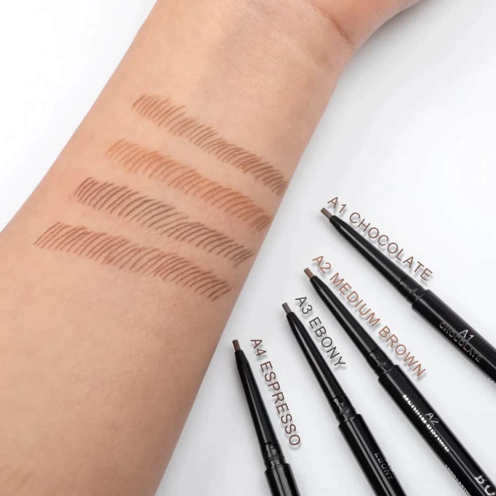 Dual-Ended Long-Lasting Brown Eyebrow Pencil A4 - 2