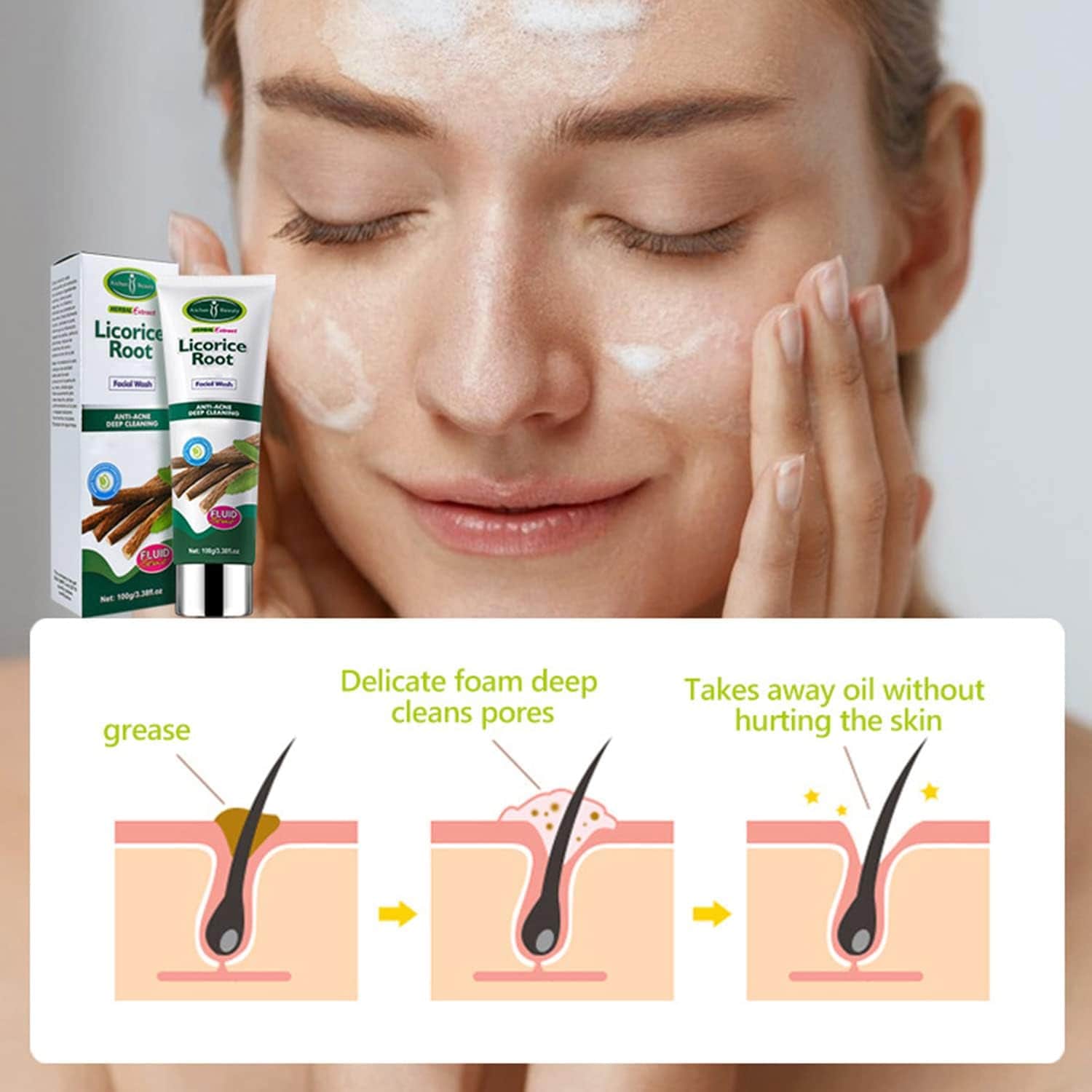 Licorice Root Deep Cleansing Wash for Acne by Aitchan Beauty - 2
