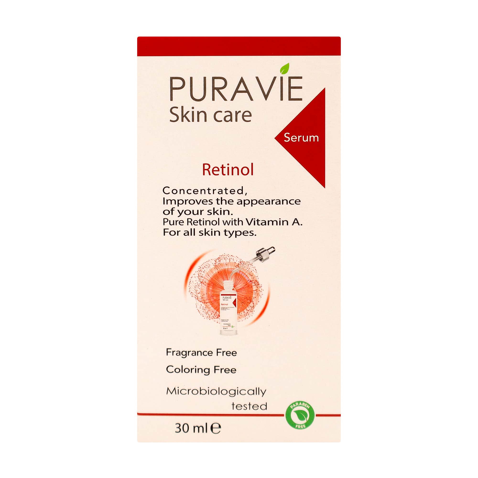 Retinol Serum with Vitamin A for All Skin Types - By Pura 30 ml - 2