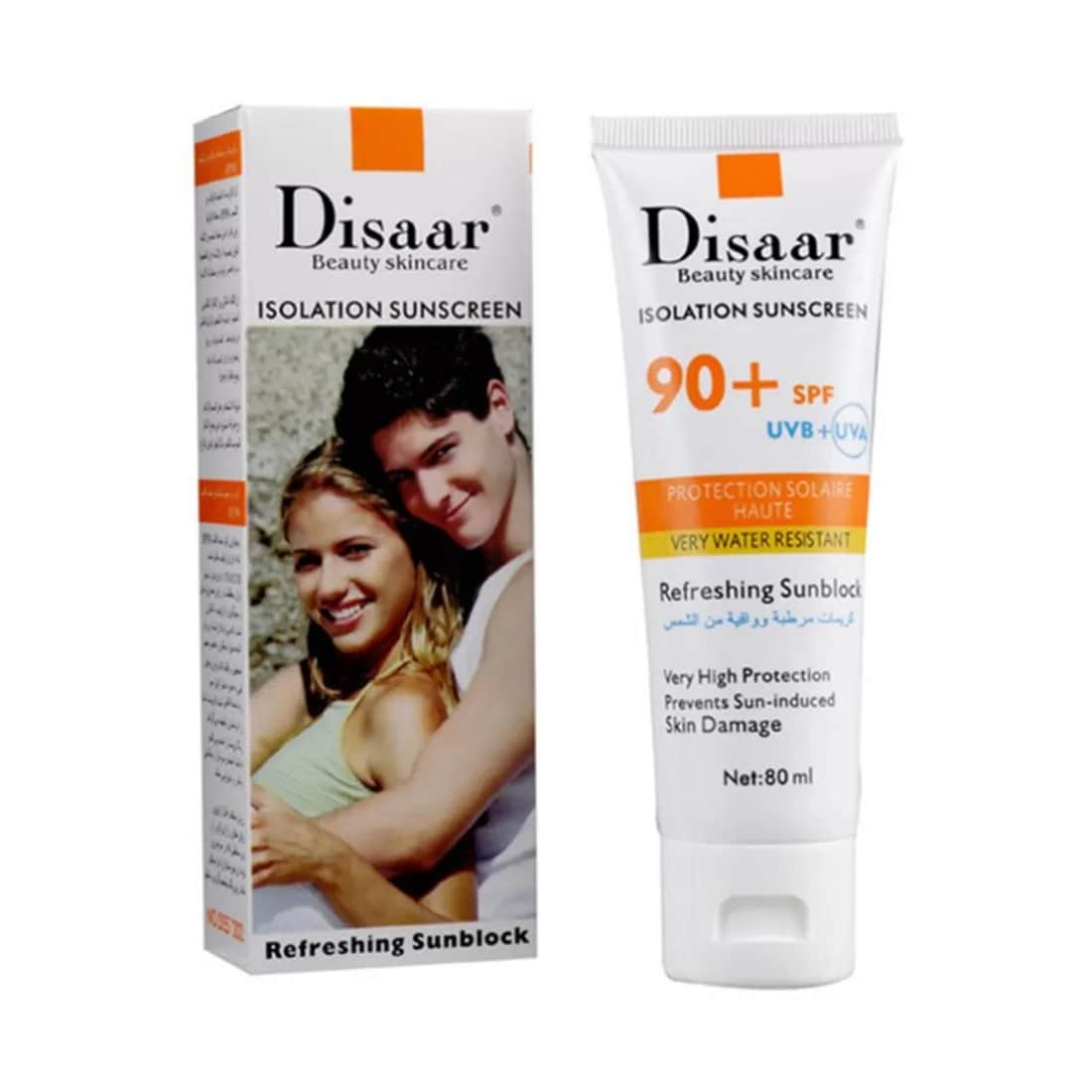 Light Beige Foundation Cream with Instant Sun Protection (SPF 90+) by Desar, 80 grams - 1
