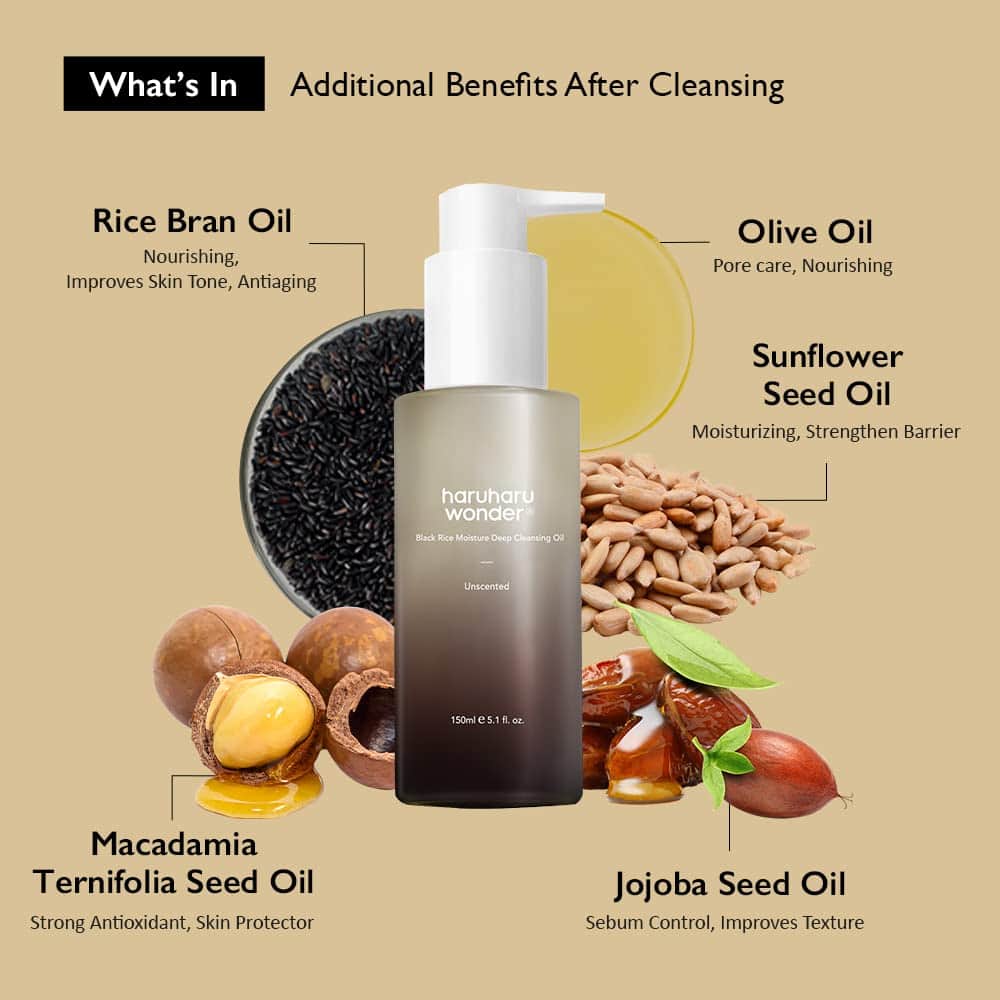 Haruharu Black Rice Moisturizing Cleansing Oil 150 ml - 6