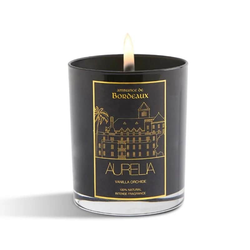 Aurelia Geneve Vanilla Orchid Scented Candle - Black