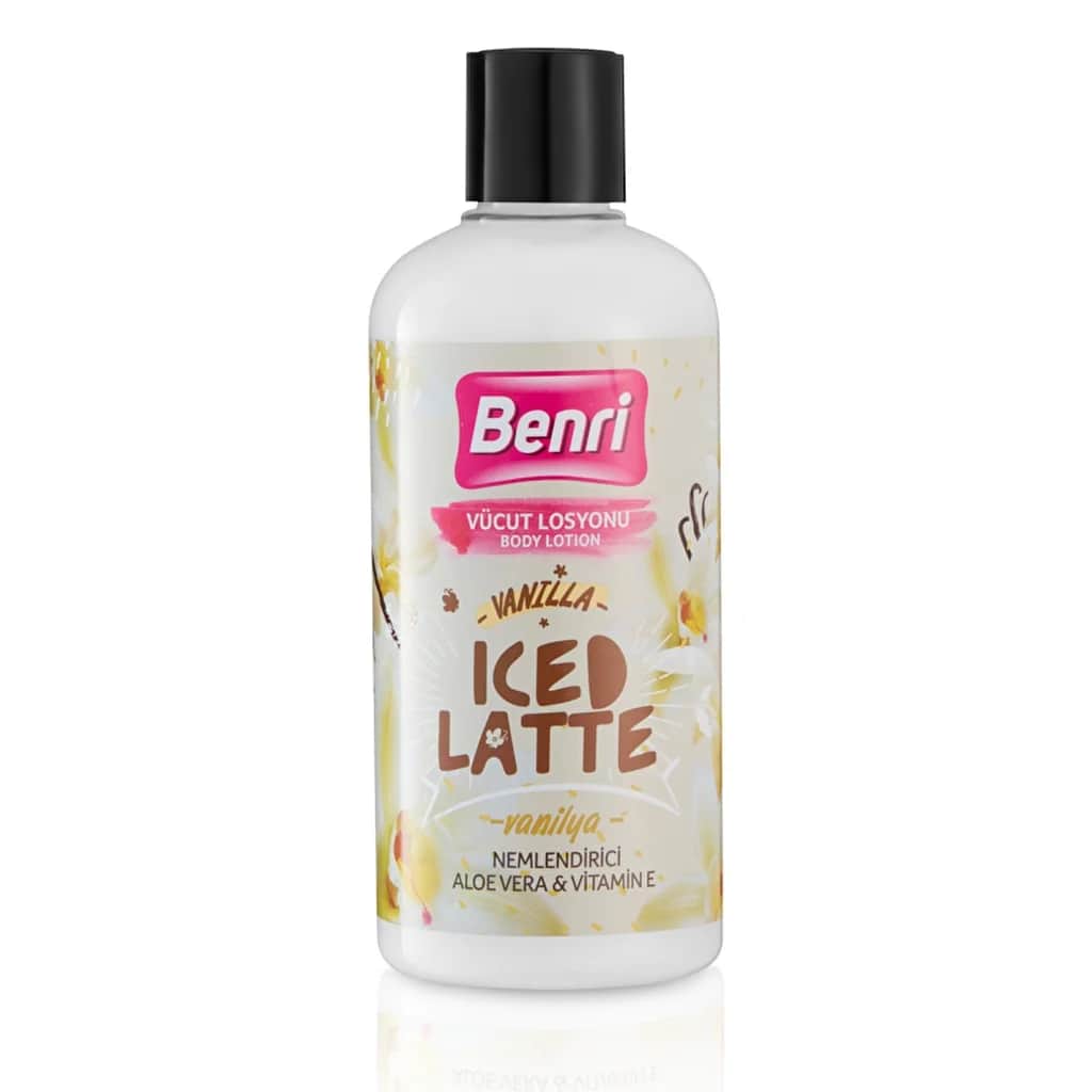Benri Vanilla Iced Latte Body Lotion 500ml - Moisturizing Skin Care