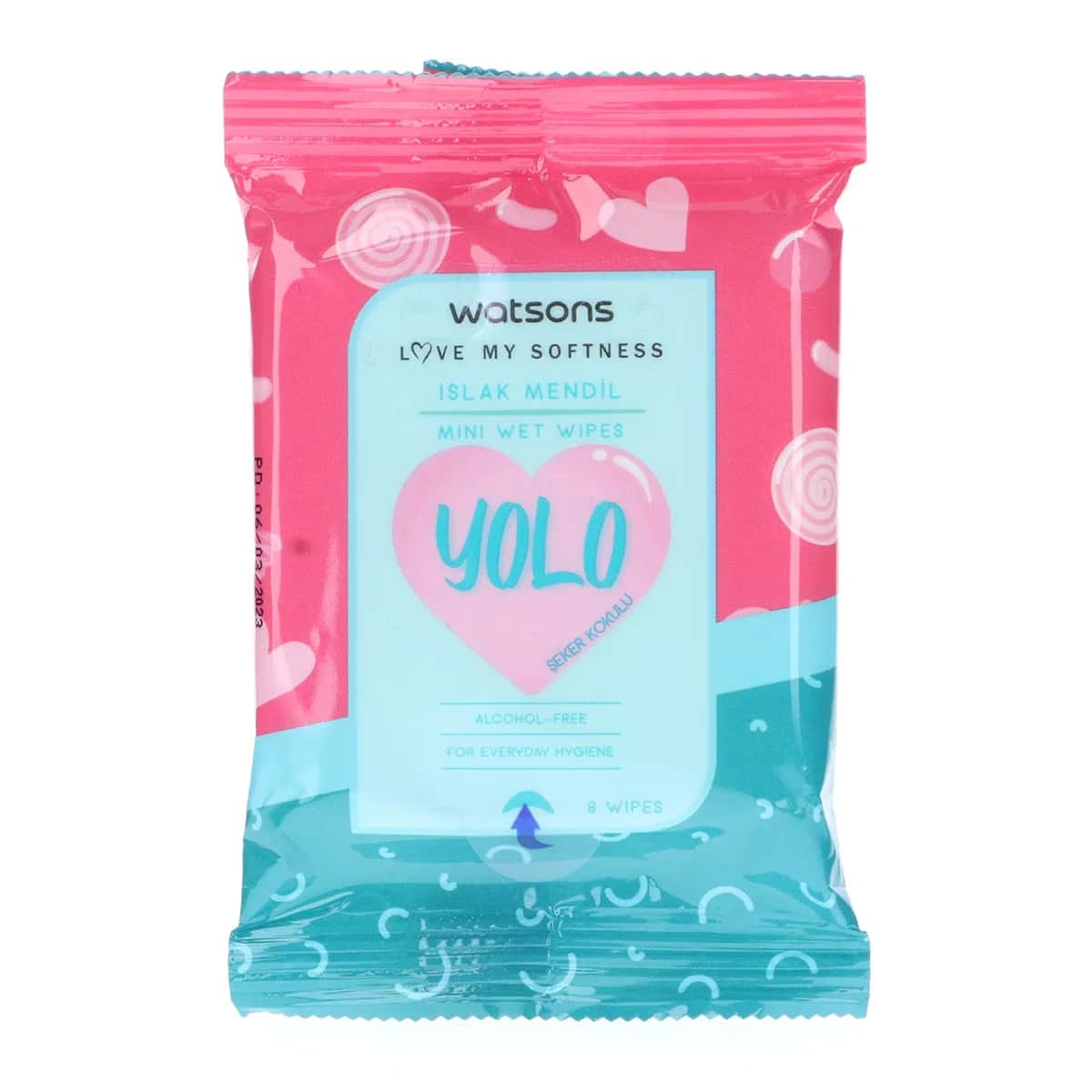 Watsons Mini Wet Wipes Yolo Candy Scented 3 x8 pcs